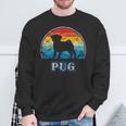 Pug Vintage Dog Sweatshirt Gifts for Old Men