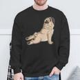 Pug Yoga Fitness Workout Gym Dog Lovers Puppy Athletic Pose Sweatshirt Gifts for Old Men