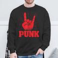 Punk Mohawk Punk Rocker Punker Black Sweatshirt Geschenke für alte Männer