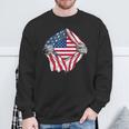 Pure American Blood Inside Me Country Flags Sweatshirt Gifts for Old Men