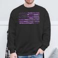 Purple Up Military Kid Us Flag Military Child Month Adult Sweatshirt Gifts for Old Men