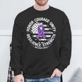 Purple Up For Military Kid Us Flag Cool Military Child Month Sweatshirt Gifts for Old Men