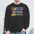 Queer Witch Pride Lesbian Gay Rainbow Sweatshirt Gifts for Old Men