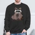 Raccoon With Face Like Bears Raccoons And To Smile Sweatshirt Gifts for Old Men