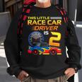 Race Car Driver 2Nd Birthday 2 Years Old Toddler Boy Racing Sweatshirt Gifts for Old Men