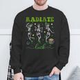Radiate Luck Skeleton Radiology St Patrick's Day Rad Tech Sweatshirt Gifts for Old Men