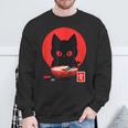 Ramen Cat Japanese Love Kanji Vintage Rising Sun Neko Nippon Sweatshirt Gifts for Old Men