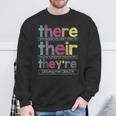 There Their They'reEnglish Grammar Teacher Sweatshirt Gifts for Old Men