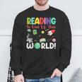 Reading Is Out Of This World Space Book World Book Day 2024 Sweatshirt Gifts for Old Men