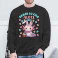 Ready To Find Alotl Eggs Cute Easter Axolotl Kawaii Anime Sweatshirt Gifts for Old Men