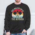 Real Stay Out Of The Kitchen Pickleball Player Vintage Sweatshirt Gifts for Old Men