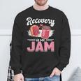 Recovery Jam Narcotics Anonymous Na Aa Sober Sobriety Sweatshirt Gifts for Old Men