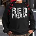 Red Friday Anchor Military Supportive Army Stamp Remember Sweatshirt Gifts for Old Men