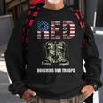 Red Friday Military Veteran Honoring Our Troops Sweatshirt Gifts for Old Men