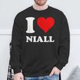 Red Heart I Love Niall Sweatshirt Gifts for Old Men