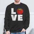 Red Tomato Gardener I Love Gardening I Tomato Sweatshirt Gifts for Old Men