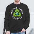 Reduce Reuse Recycle Earth Day 2024 Sweatshirt Gifts for Old Men