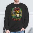 Reggae Lion Roar Rasta With Headphones Sweatshirt Gifts for Old Men
