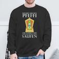 Reichet Mir Den Pfeffi Sweatshirt, Minzlikör Saufparty Design Geschenke für alte Männer