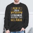Rente 2024 Eine Echte Legende Verlässt Das Gelände Rentner Sweatshirt Geschenke für alte Männer