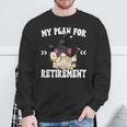 Retired Cat Dad Gnome Retirement Plan For Cat Grandpa Life Sweatshirt Gifts for Old Men