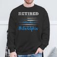 Retired Police Officer Philadelphia American Flag Sweatshirt Gifts for Old Men