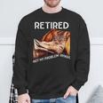Retirement 2024 Retired 2024 Not My Problem Anymore Cute Cat Sweatshirt Gifts for Old Men