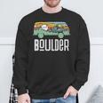 Retro Boulder Colorado Outdoor Hippie Van Graphic Sweatshirt Gifts for Old Men