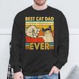 Retro Cat Daddy Kitten Lover Best Cat Dad Ever Father's Day Sweatshirt Gifts for Old Men