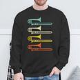 Retro Distressed Trombone Sweatshirt Gifts for Old Men