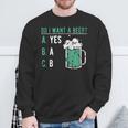 Retro Drinking Lover St Patrick's Day Do I Want A Beer Sweatshirt Gifts for Old Men