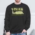 Retro Grovy Pickle Slut Food Apparel Pickle Lover Sweatshirt Gifts for Old Men