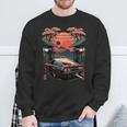 Retro Japanese Car Racing Drifting Lover Racing Cars Sweatshirt Gifts for Old Men