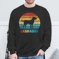 Retro Labrador Silhouette Sweatshirt im Sonnenuntergang Design Geschenke für alte Männer