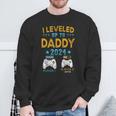 Retro I Leveled Up To Daddy 2024 First Time Dad Sweatshirt Gifts for Old Men