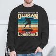 Retro Longboarder Longboard Sweatshirt Geschenke für alte Männer