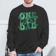Retro One Lucky Dad St Patrick's Day Dad One Lucky Daddy Sweatshirt Gifts for Old Men
