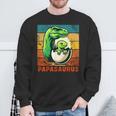 Retro Papasaurus Father's Day Best Dad T-Rex Papa Dinosaur Sweatshirt Gifts for Old Men