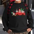 Retro Red Truck Christmas Tree With Gnome Gnomies Farming Sweatshirt Gifts for Old Men