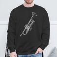 Retro Trumpet Sketch For Trumpet Sweatshirt Geschenke für alte Männer