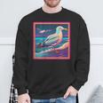 Retro Vaporwave Seagull Sweatshirt Gifts for Old Men