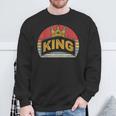 Retro Vintage King Gold Crown Birthday Sweatshirt Gifts for Old Men