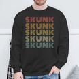 Retro Vintage Skunk 90S Zoologist Zookeeper Wildlife Animal Sweatshirt Gifts for Old Men