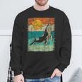 Retro Whale Lover Marine Biologist Aquarist Whales Animal Sweatshirt Gifts for Old Men