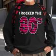 I Rocked The 80'S Costume Pink Black Tiger Stripe Sweatshirt Gifts for Old Men
