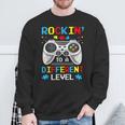 Rockin To Different Level Game Autism Awareness Gaming Gamer Sweatshirt Gifts for Old Men