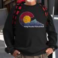Rocky Mountain National Park Flag Inspired Scene Sweatshirt Gifts for Old Men