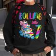Rolling Into 7 Years Let's Roll I'm Turning 7 Roller Skate Sweatshirt Gifts for Old Men