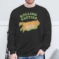 Rolling Fatties Weed Cat Marijuana Sweatshirt Gifts for Old Men