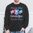 Rosa Oder Blau Opa Liebt Dich Papa Babyparty Geschlecht Enthüllen Sweatshirt Geschenke für alte Männer